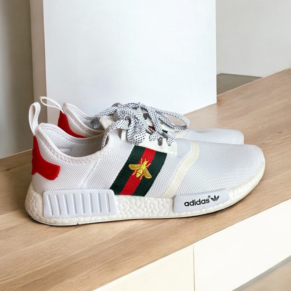 Adidas Boost X Gucci Adidas NMD R1 Gucci Boost White Green Red > Size 11